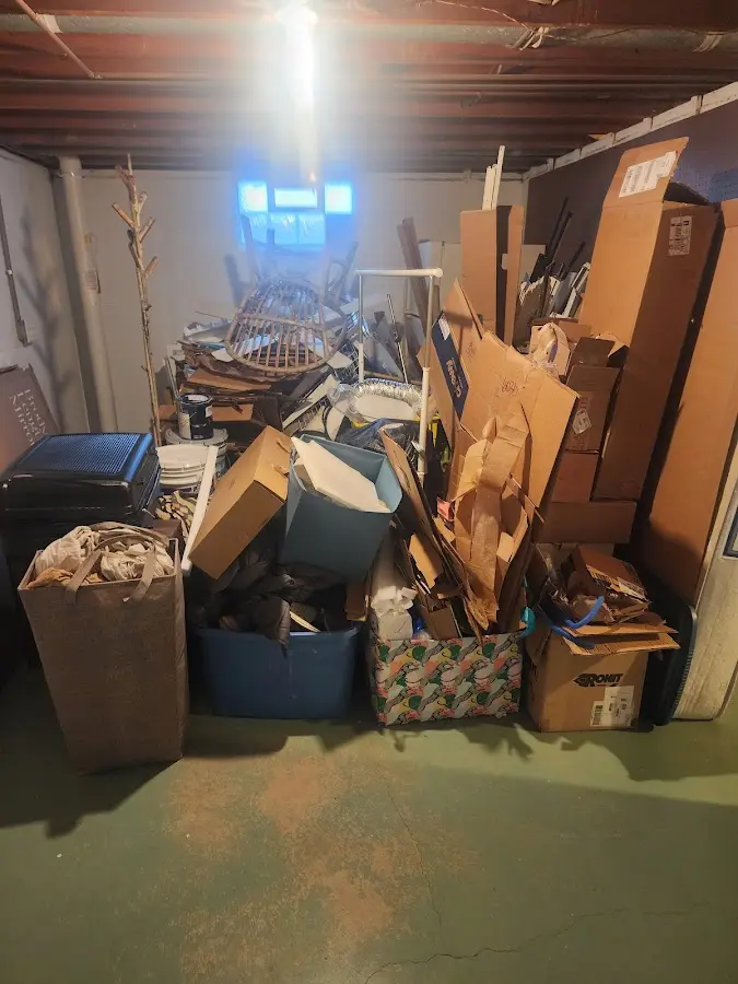 Roll-off dumpster container at job site for Cleanout Dumpster Rental in Golden Valley